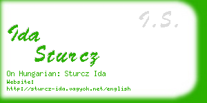 ida sturcz business card